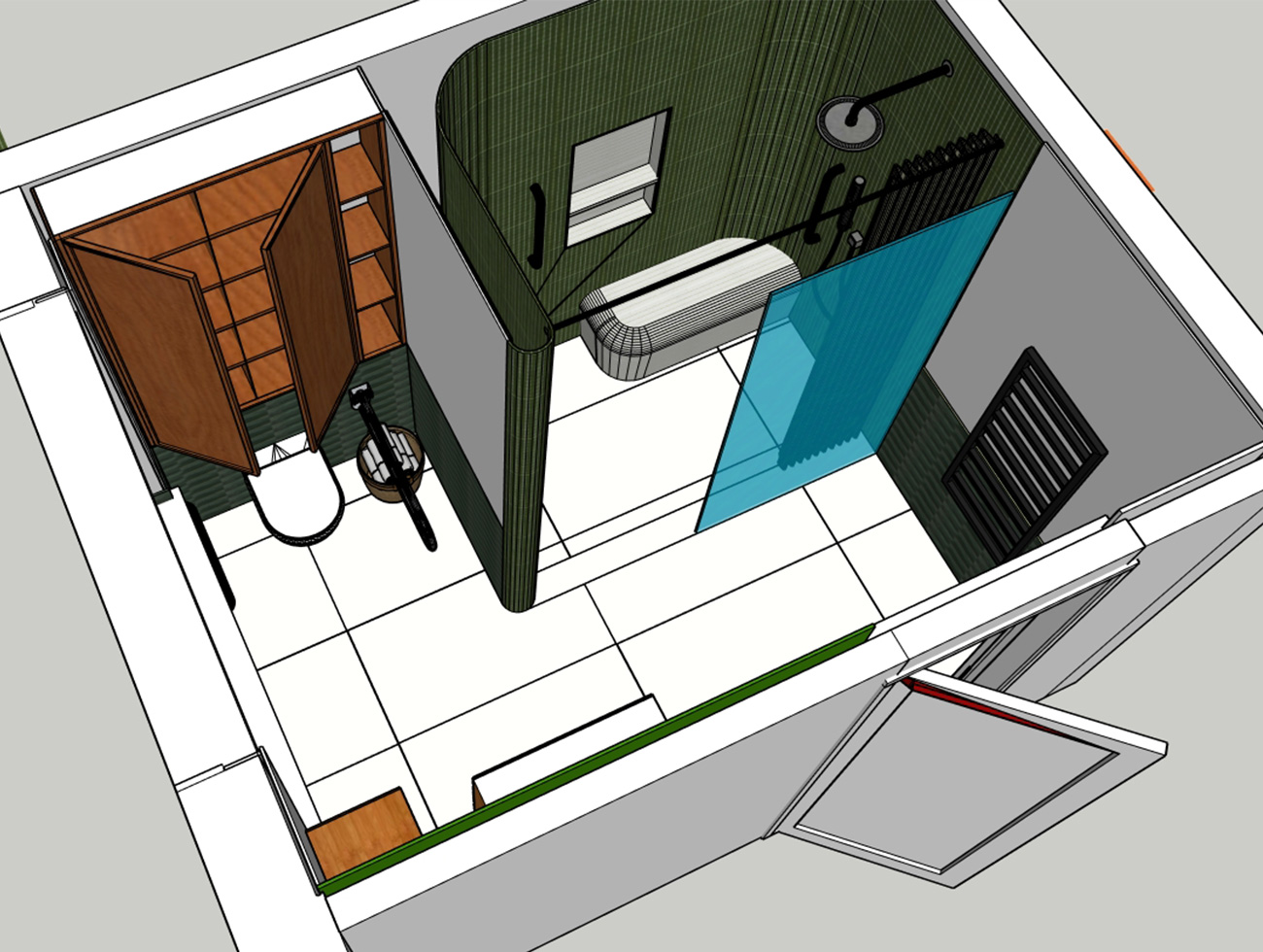 interior design 3D visual architectural bathroom design