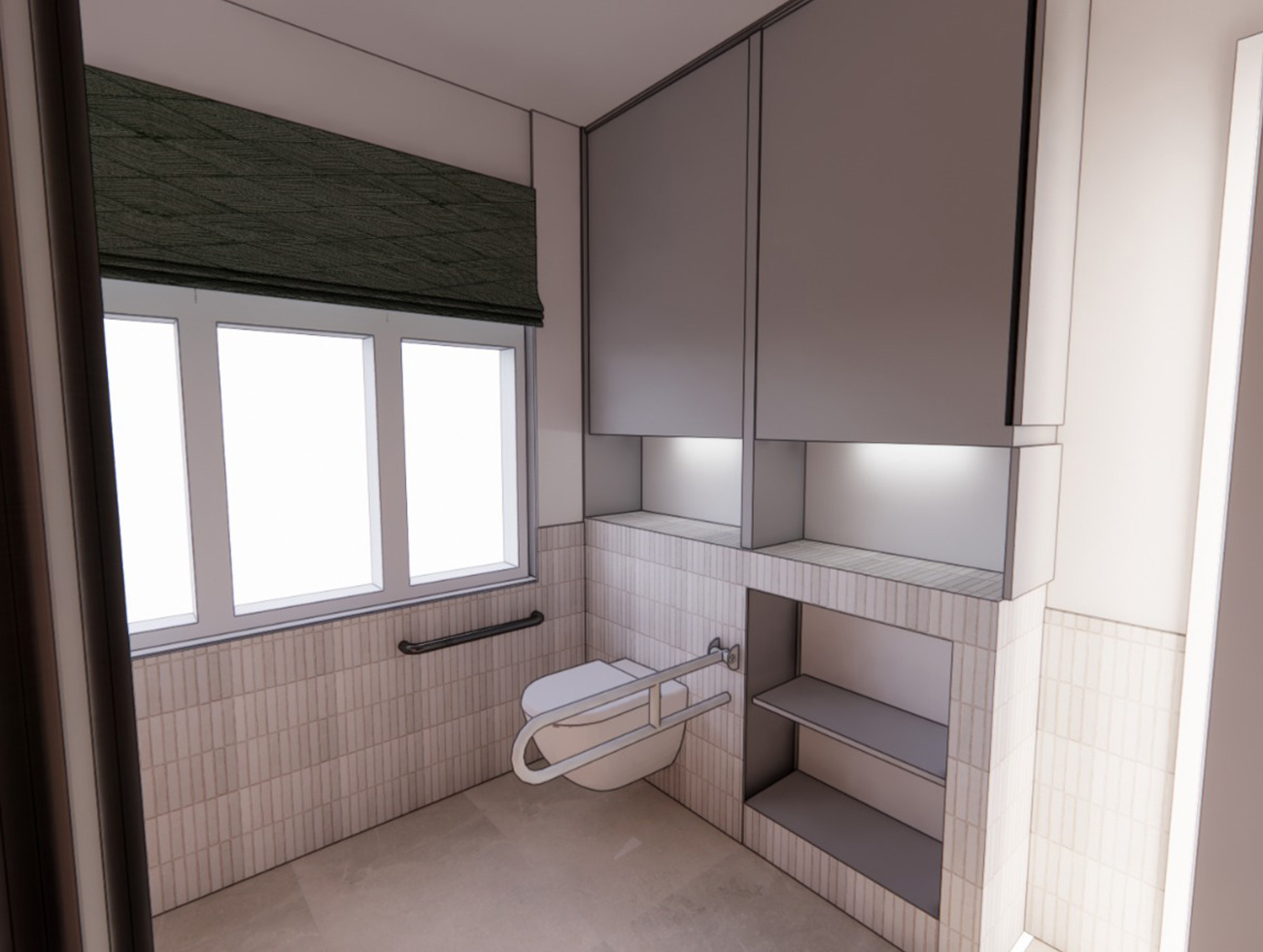 bespoke bathroom interior design rendering sanitary richmond london 2