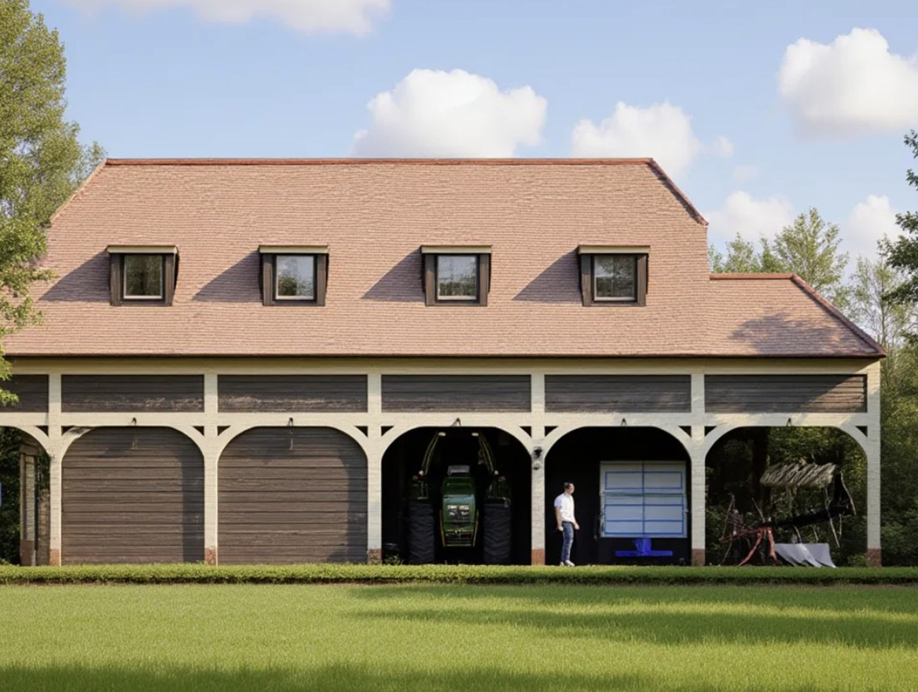 surrey hills barn conversion front visual architectural design